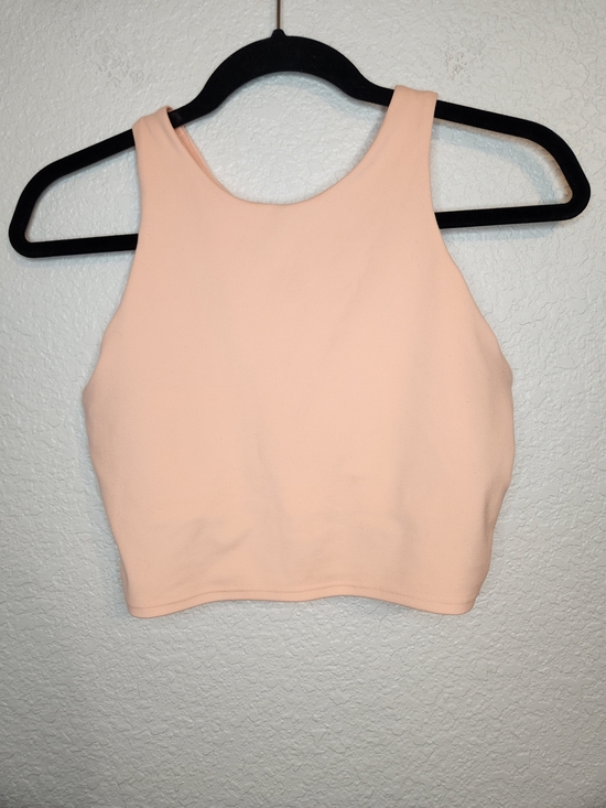 Athleta Tops - Athleta Conscious Crop Bra Coral Peach Cropped Scoop Neck Tank Top M
